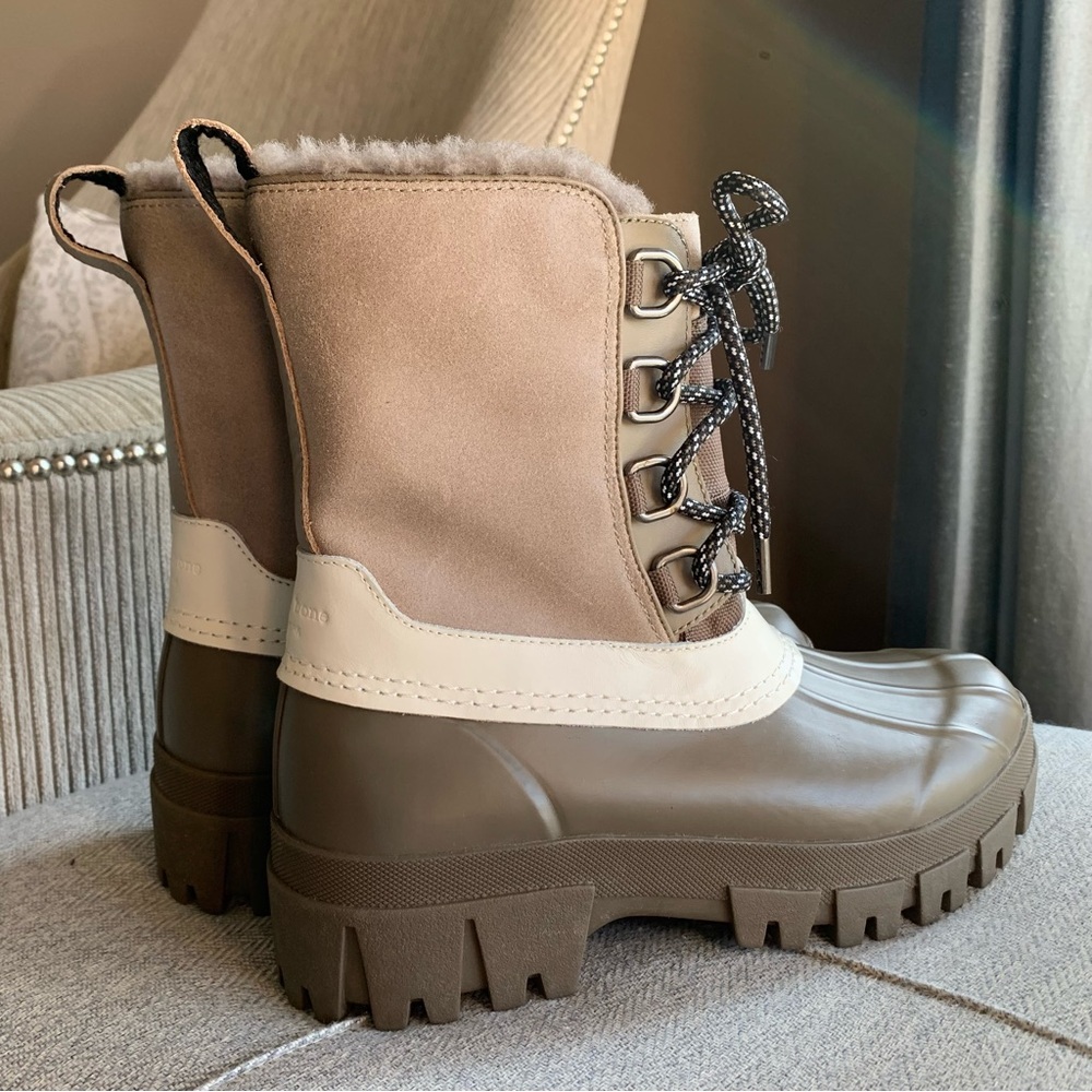 Rag & Bone RB Shearling Winter Rain Snow Boots Size 37 EUR 6.5 US Womens - Picture 3 of 14